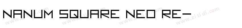 Nanum Square Neo Re字体转换